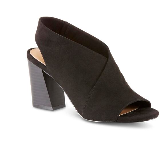 NEW Metaphor Womens 7.5 Stala Sling-Back Block Heel Dress Shoe Open Toe Black - Picture 10 of 10